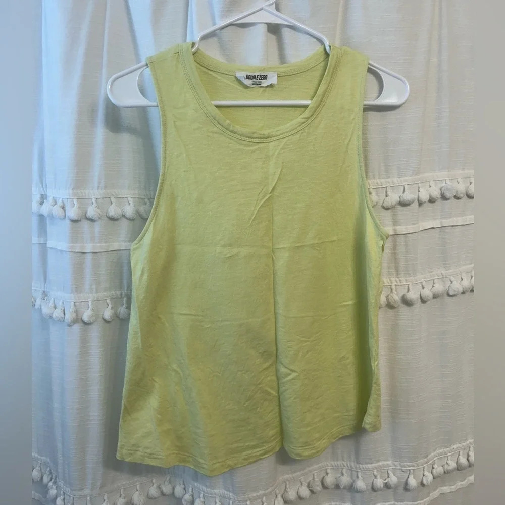 Double zero tank top yellow size L